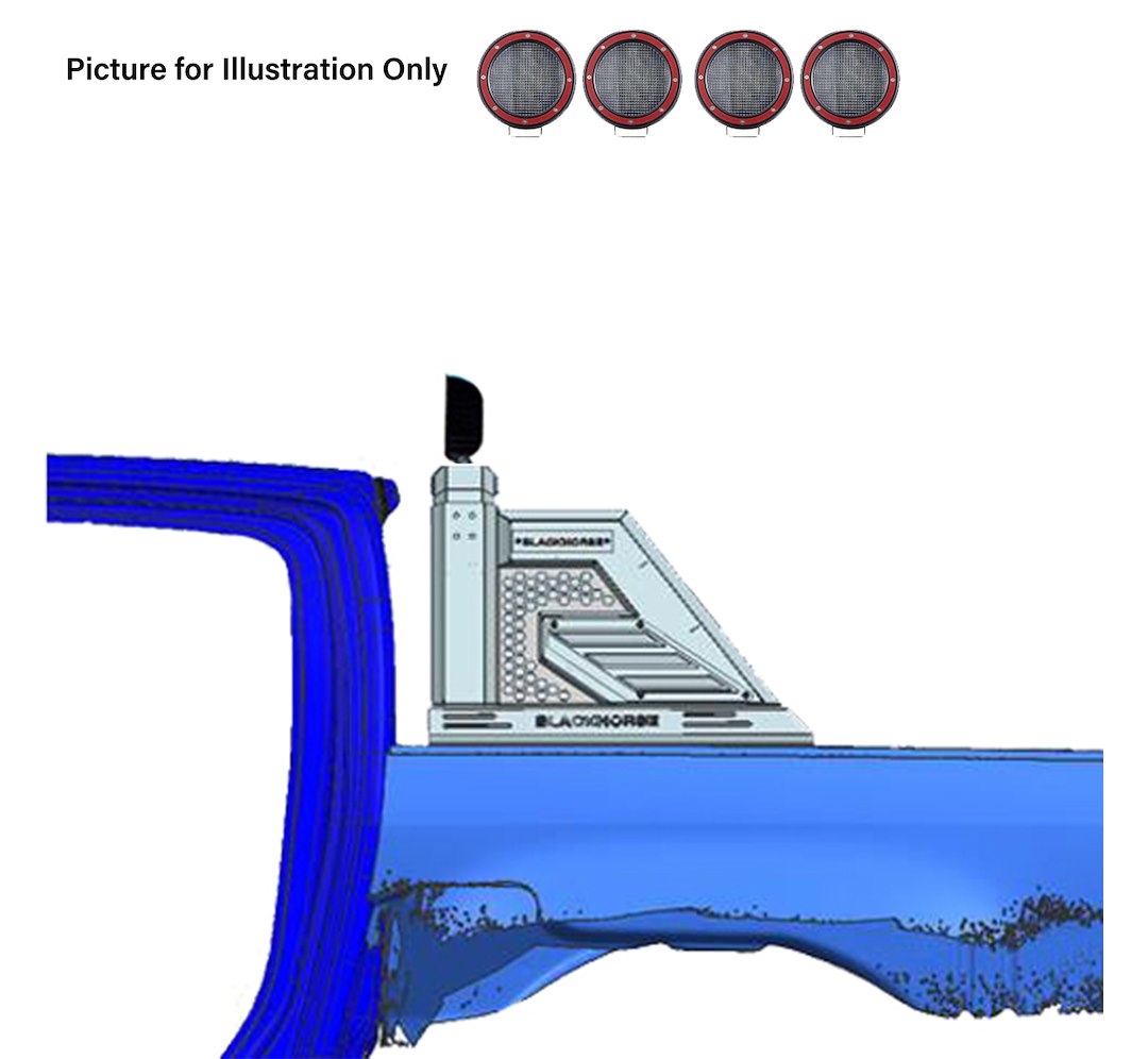 Black Horse Patented Design Truck Bed Bar AR2-05B-PLFR - Armour Roll Kit