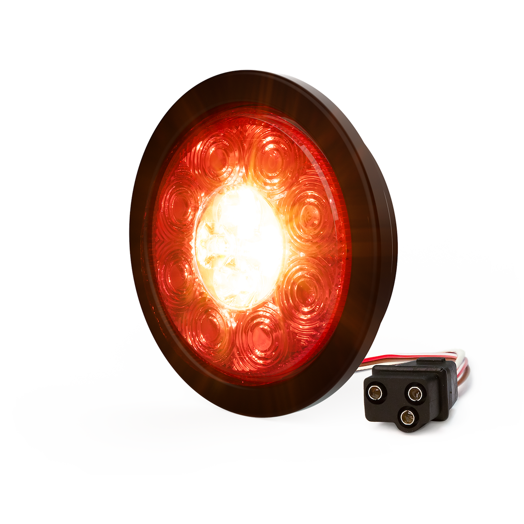 Ecco Elect Ultrasonically Sealed Housing Warning Light ED3040AW - Directional Round STTR-Warning