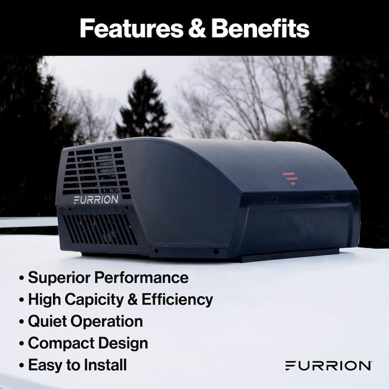 Furrion Air Conditioner: Furrion Chill Cube RV Air Conditioner Ducted 18K Black FACR18VSDA-BL-AM