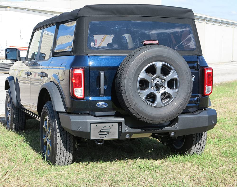 Steelcraft Convenient D-Ring Shackle Mounts Bumper 76-21350 - Black 21-24 Ford Bronco Textured
