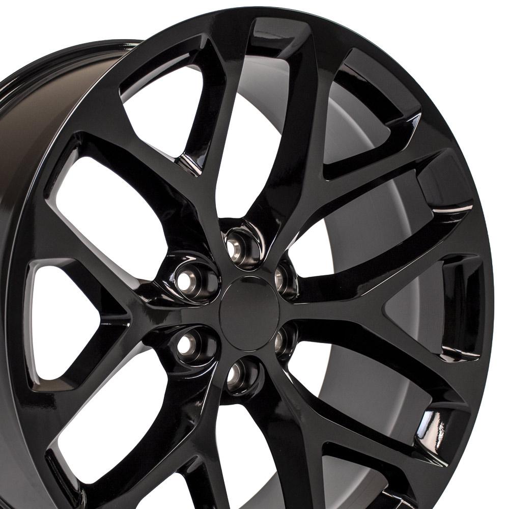 OE Wheels With Center Cap CV98B-24100-6550-24B - Silver 24 Replica Fits Chevy
