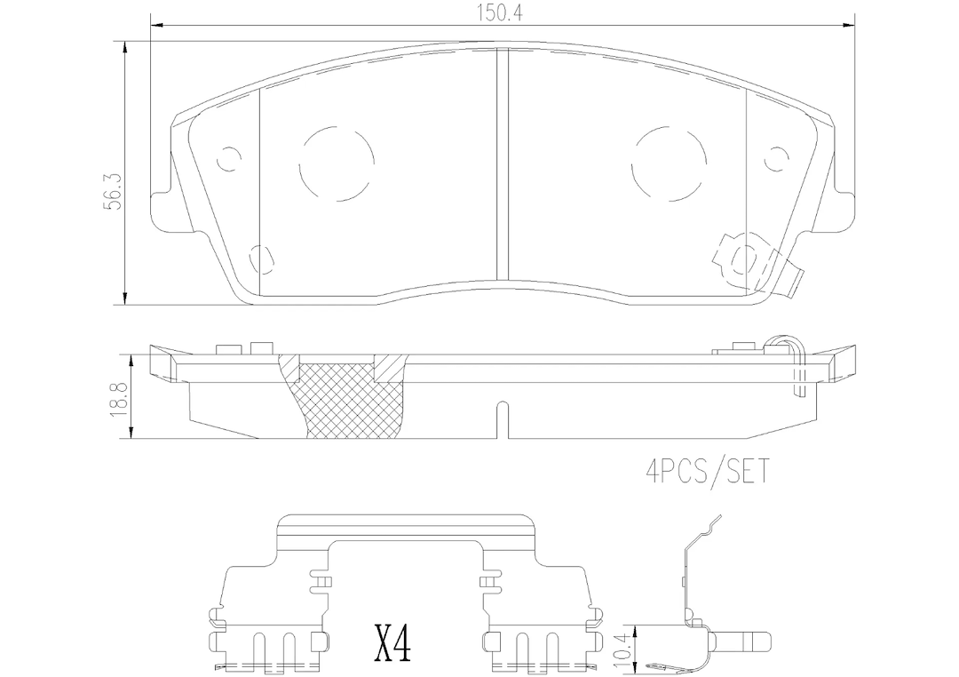 Brembo Ensures Comfort And Brembo Quality Brake Pad P11041N - Discbrakepadset Naoceramic