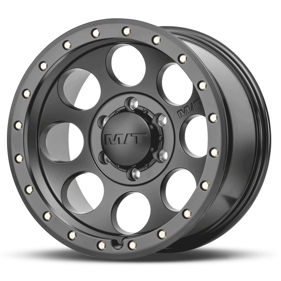 M.T. Wheel Modern Low Profile Cap Design 274609 - Black 18X9 6X5.5 MT Classic Pro