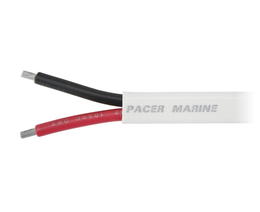 Pacer Stranded Tinned Copper Conductors Duplex Wire W6/2DC-100 - UL Boat Cbl RB WJ 100FT RL