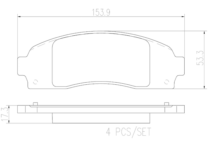 Brembo Premium Low-Met OE Equivalent Pad Brake Pad P24183N - Disc Set