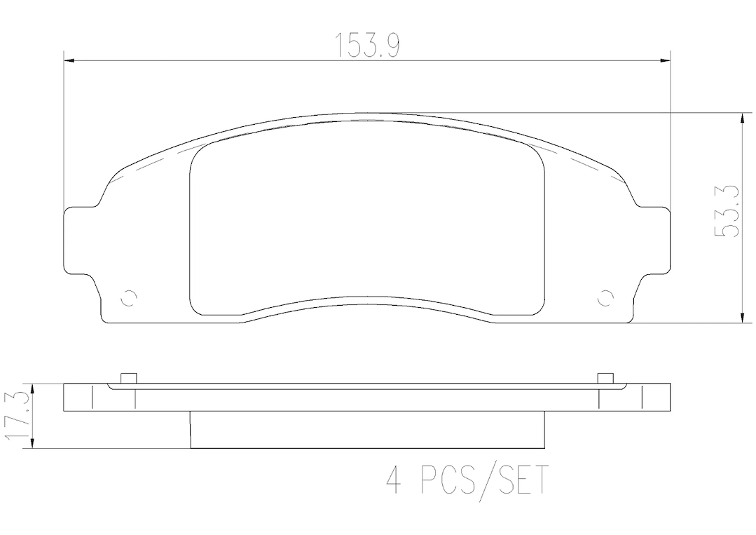 Brembo Premium Low-Met OE Equivalent Pad Brake Pad P24183N - Disc Set