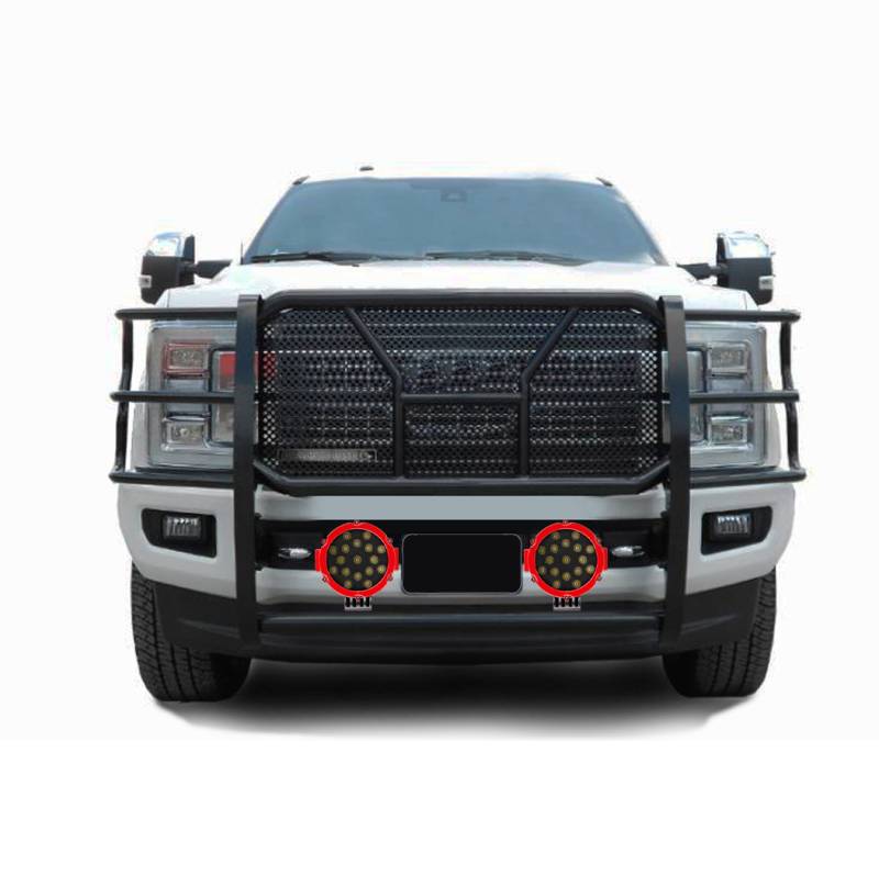 Black Horse Patent Approved Grille Guard RU-FOF217-B-PLR - Rugged Heavy Duty Kit