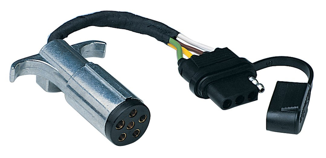 Hopkins Features Dust Cover Trailer Wiring Connector Adapter 47315 - 6WAY Rnd Plg 4WAY Adpt