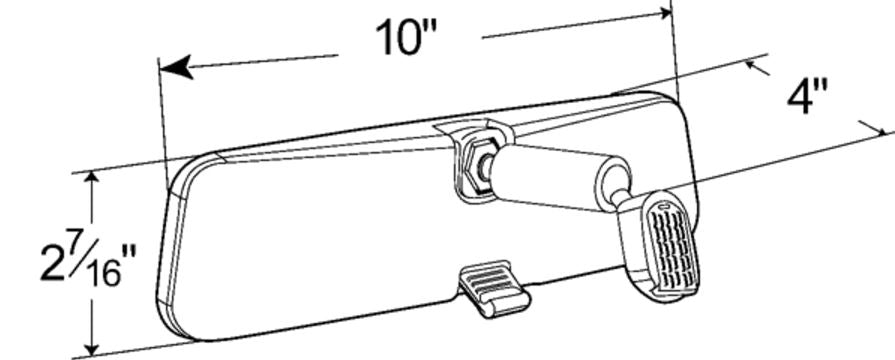 Grote Perlux OEM Styling Interior Rear View Mirror 18302-5 - 10 Inside RR Mrror