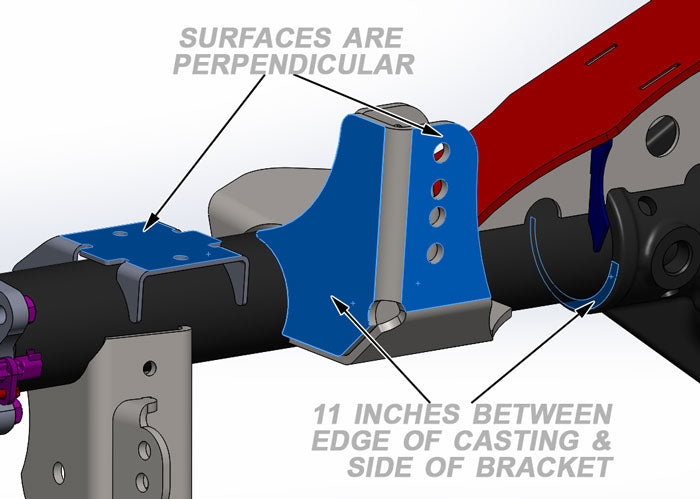 Artec Indust Replaces Factory Bracket Track Bar Bracket JK4426 - Heavy-Duty Rear Trackbar BR