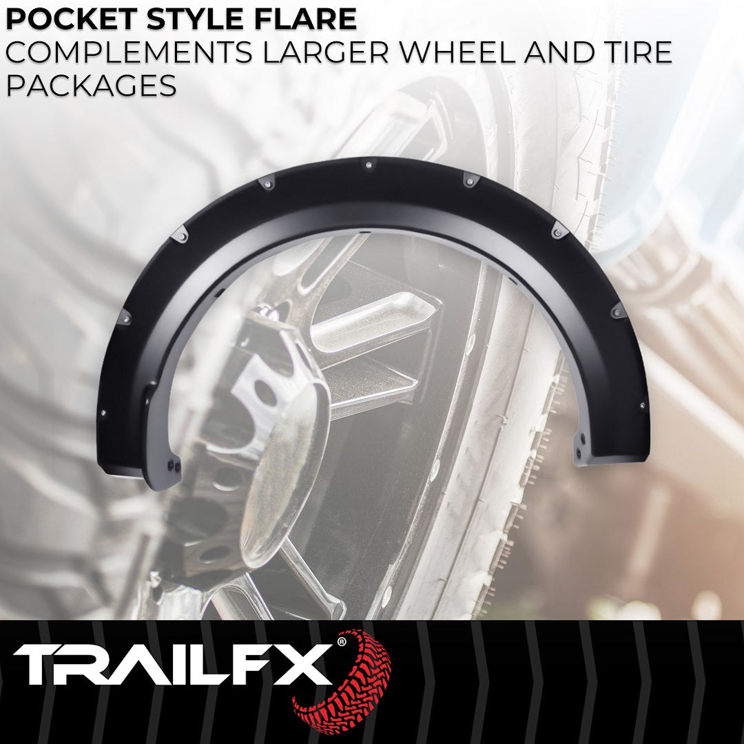 Trailfx Limited Lifetime Warranty Fender Flare TFF3011S - Pocket Style Smooth Set
