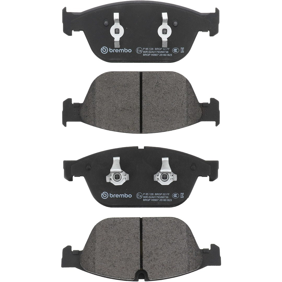 Brembo Premium Low-Met OE Equivalent Pad Brake Pad P85128 - Disc Set
