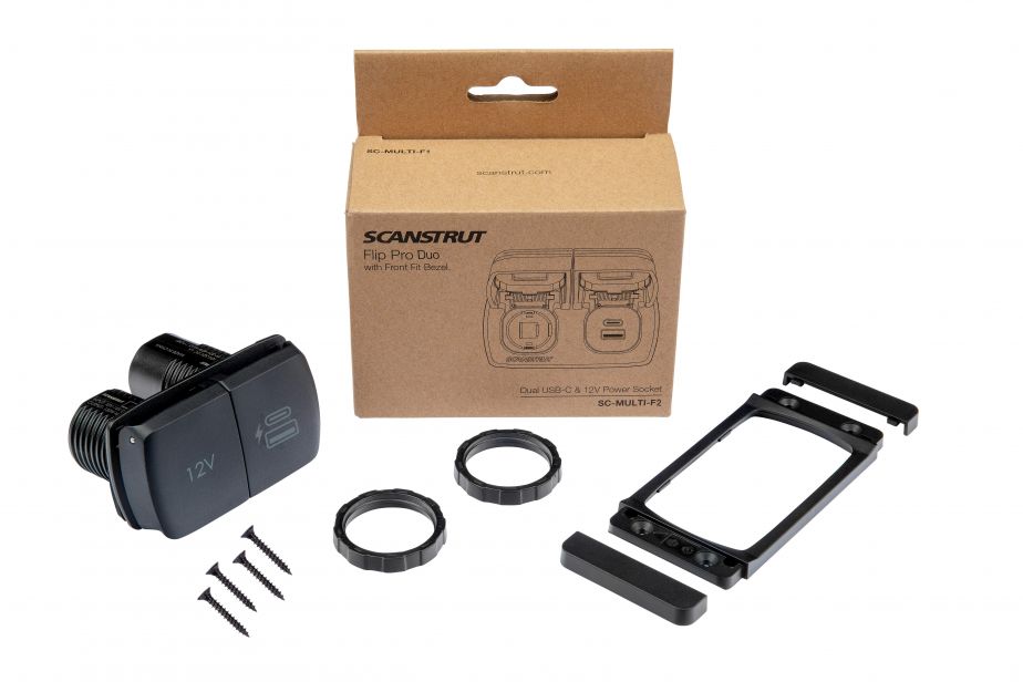Scanstrut UV Resistant Power Port Socket SC-Multi-F2 - Flip Pro Duo -USB-A USB-C 12