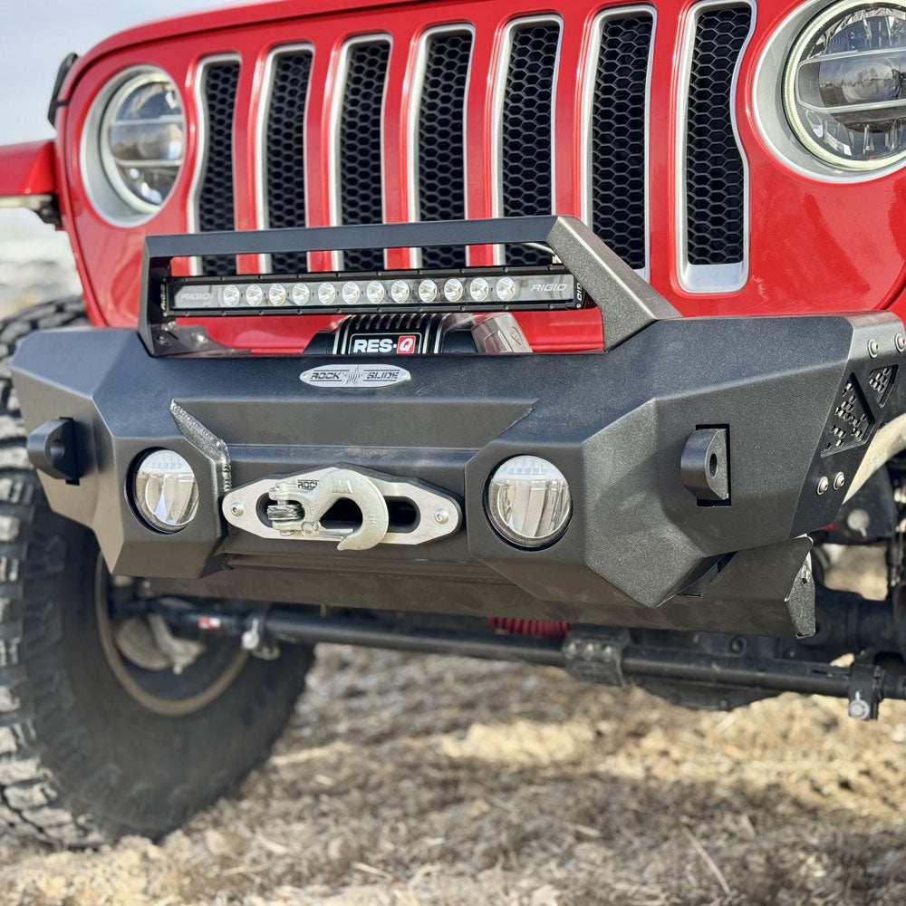 Rock Slide Made In The USA Bumper FB-S-300-JL - Shorty Front Winch Plat