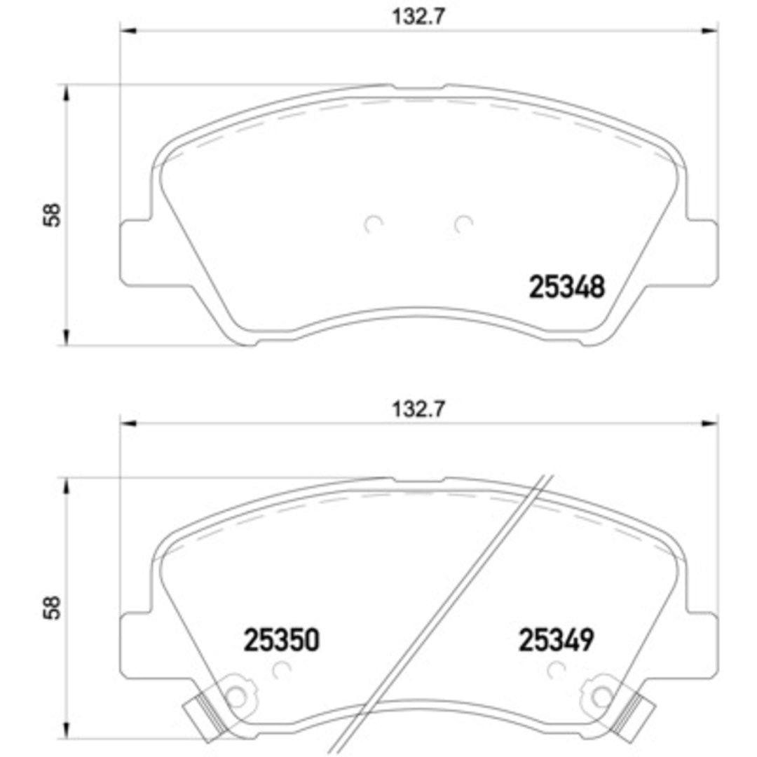 Brembo Premium Low-Met OE Equivalent Pad Brake Pad P18025X
