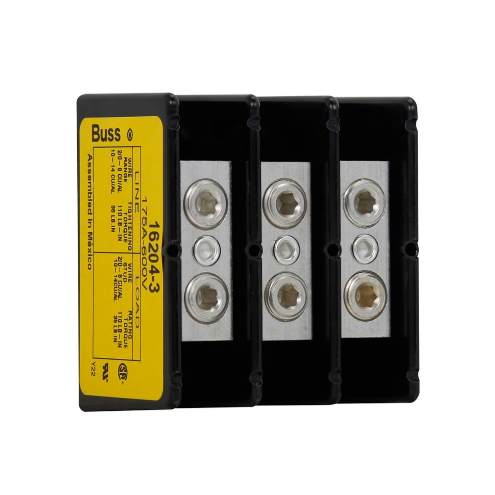 Bussmann CSA Certified Wire Terminal Block 16204-3 - Buss Power