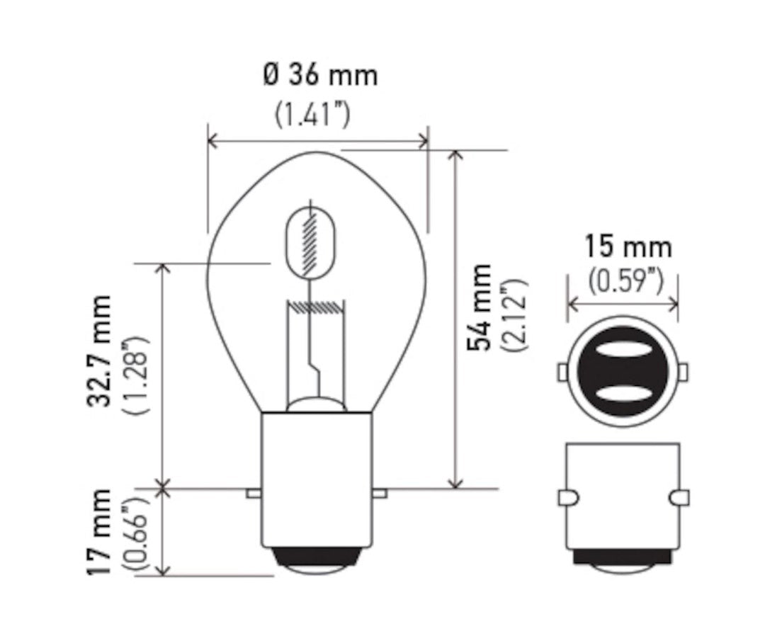 Hella Easy To Install Multi Purpose Light Bulb 002084161 - 6260 12V 60 60W BA20D B11 S2