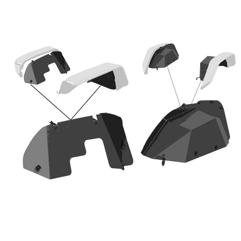 Black Horse Customized To Fit Your Vehicle Inner Fender Infr20G - Full Set Flares Liners