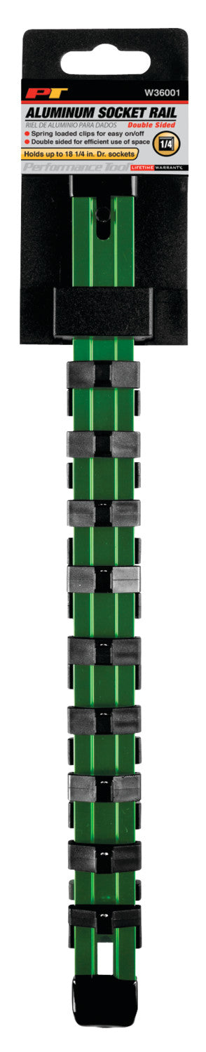 Perform Tool Limited Lifetime Warranty Socket Storage Rail W36001 - Rail-Aluminum