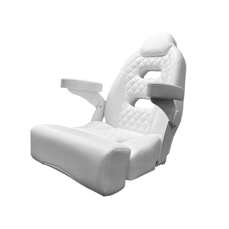 Taco Metals Ergonomic Back And Seat Support Boat Seat HA12-25-0-WHA - White Baja Sport Chair 25