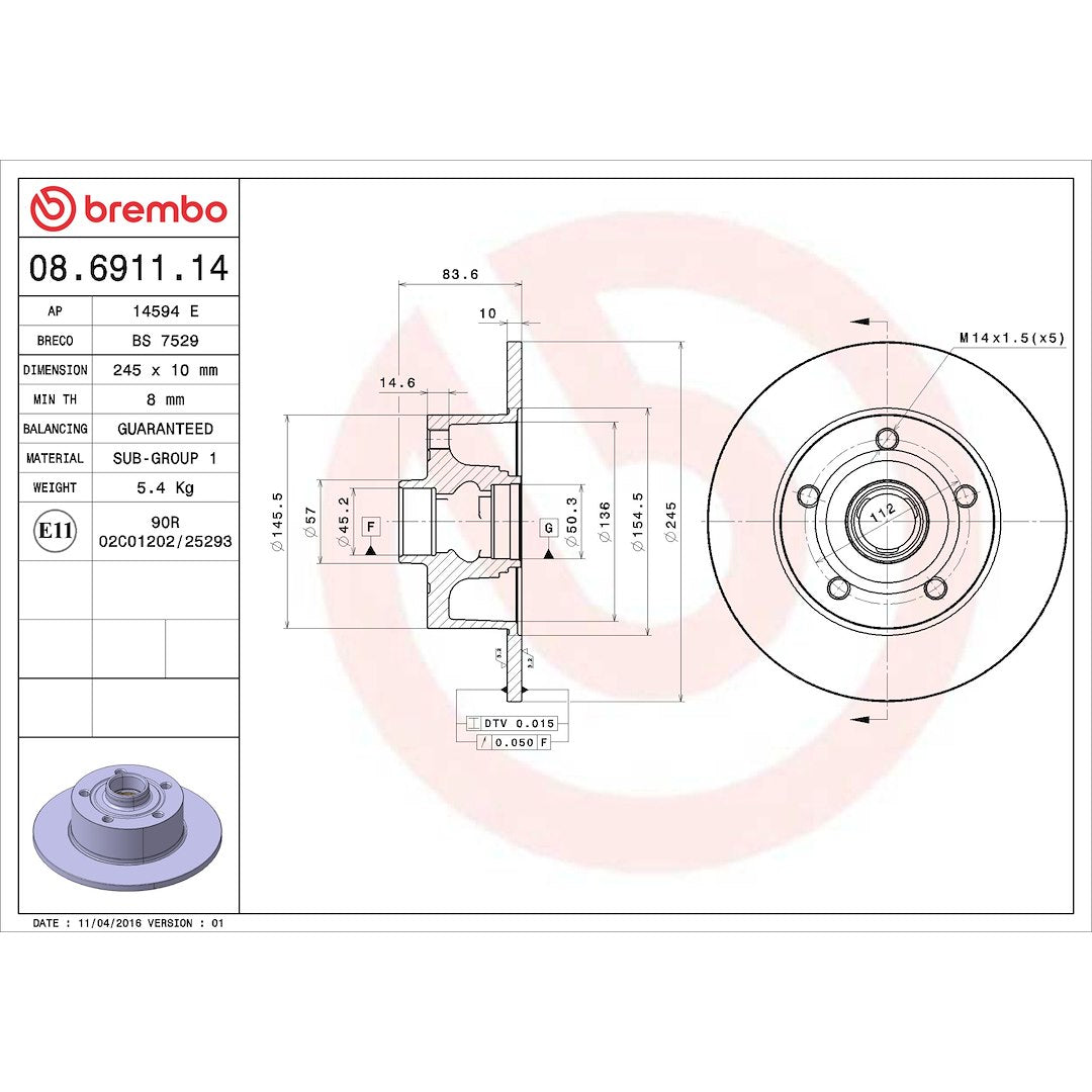 Brembo Components Not Hazardous To Health Brake Kit KT04208