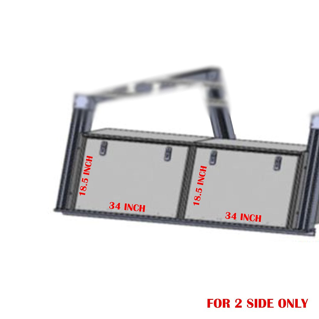 Black Horse No Drilling Required Ladder Rack Csburhd65BTX2 - Base K2 Tool Box