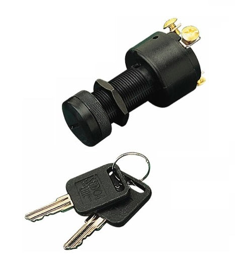 SEA DOG Made In USA Ignition Switch 420366-1 - Poly 3-Position Key Swtch Shrt