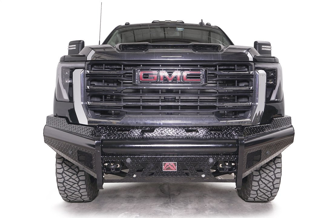 FAB Fours Accepts Factory Fog Lights Bumper GM24-S6261-1 - Black 2024 Gmc HD Steel Sensor Fron