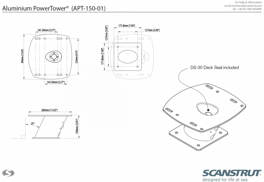 Scanstrut APT-150-01 Radar Antenna Mount