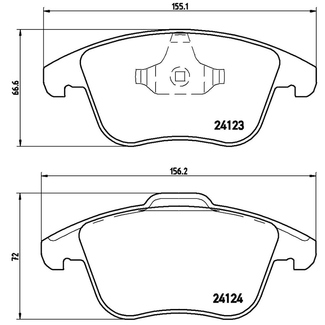 Brembo Premium Low-Met OE Equivalent Pad Brake Pad P24076X