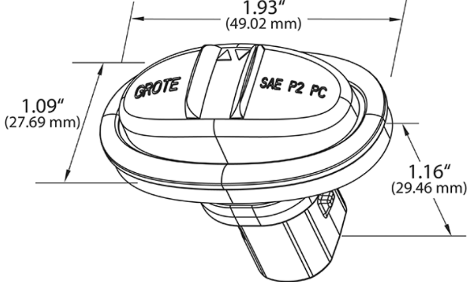 Grote Perlux Hermetic Lens-To-Housing Seal Clearance Light 45302 - Clear Red MKR Lamp Led