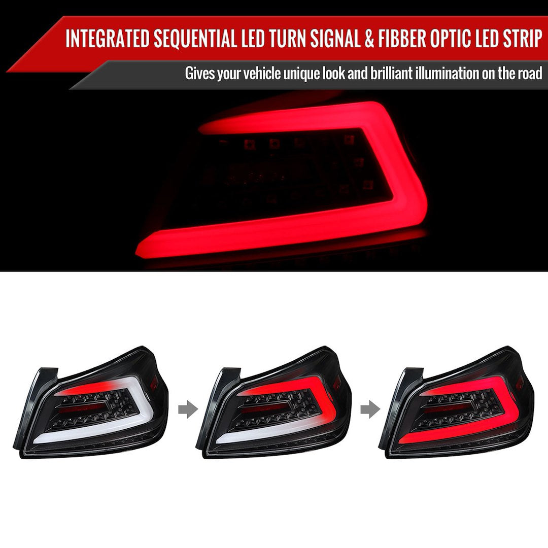 Spec-D Tunin LT-WRX15Jmled-SQ-TM Tail Light Assembly