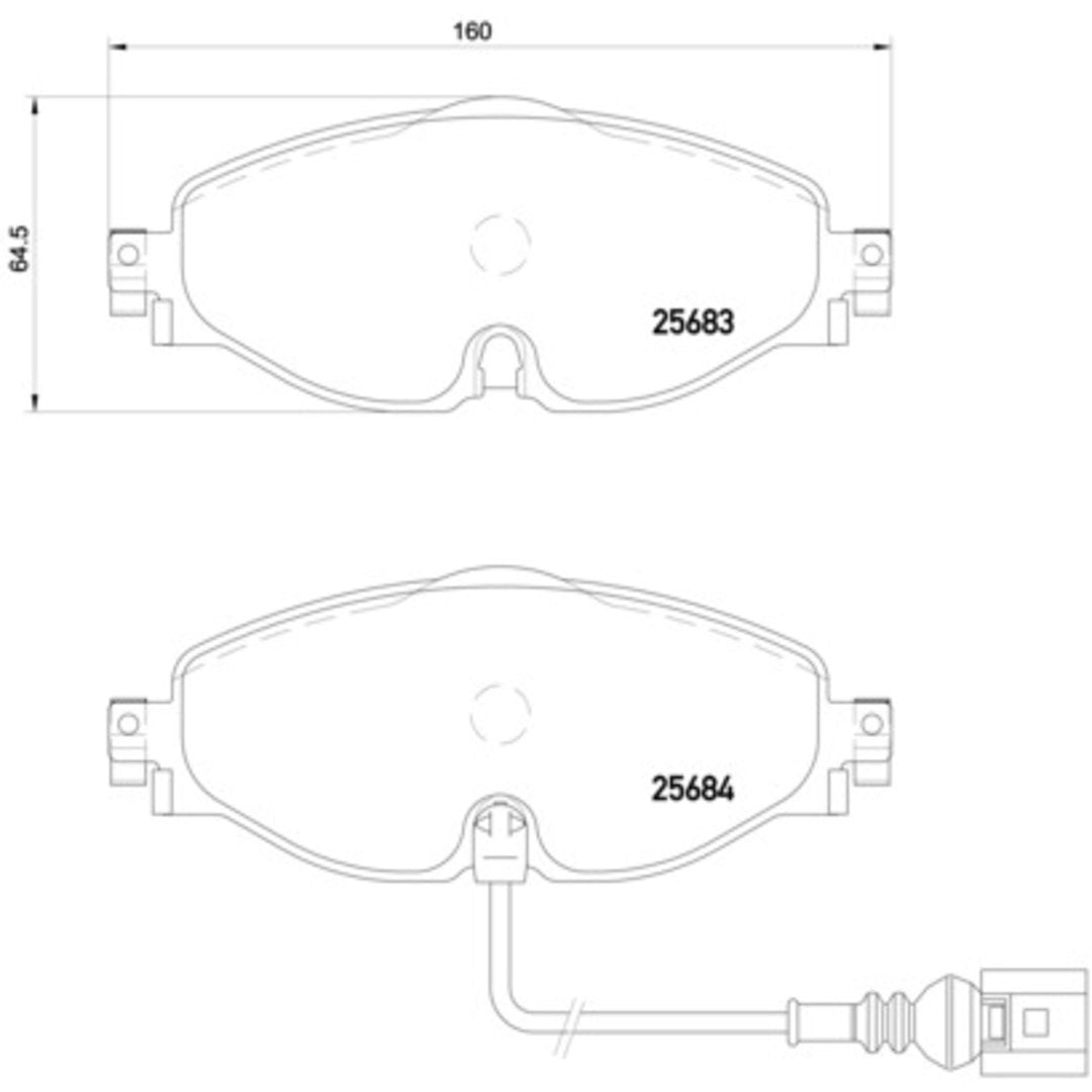 Brembo Premium Low-Met OE Equivalent Pad Brake Pad P85126X