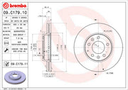 Brembo Components Not Hazardous To Health Brake Rotor 09C17911C02 - Disc