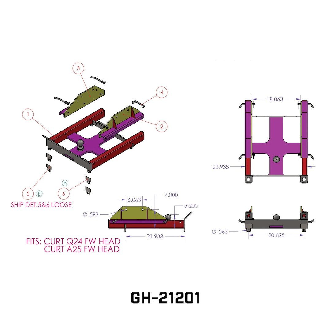 GEN-Y Hitch Limited Lifetime Warranty Fifth Wheel Trailer Hitch GH-21201 - Advantage Goose