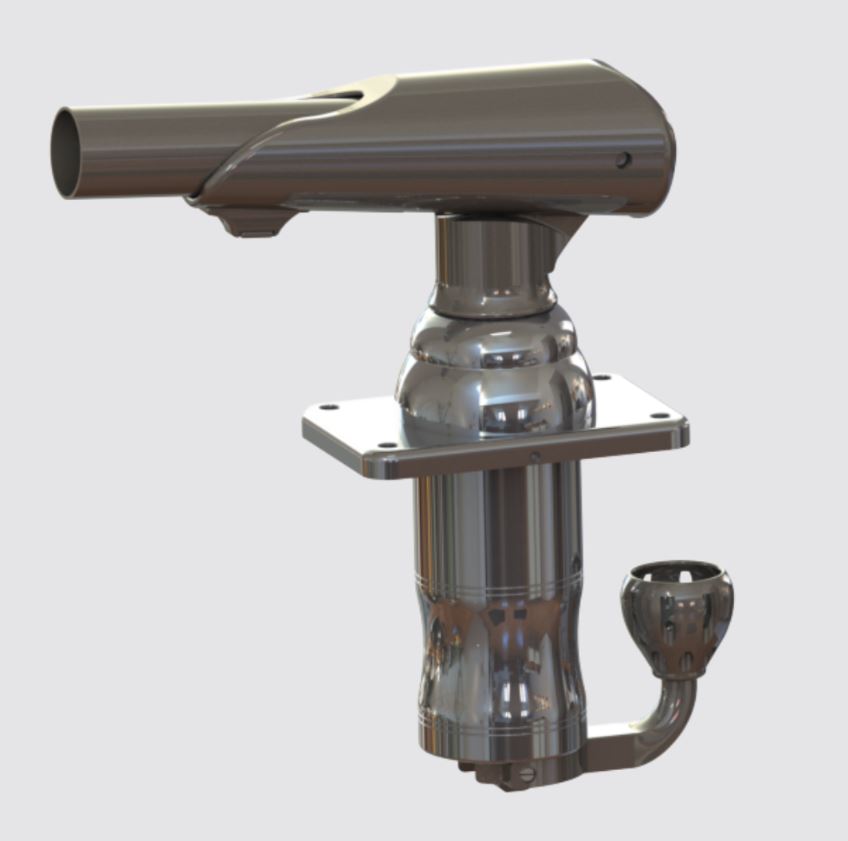 Taco Metals Unique Locking Flip Handle Fishing Outrigger Mount GS-300 - Assembly Stainless