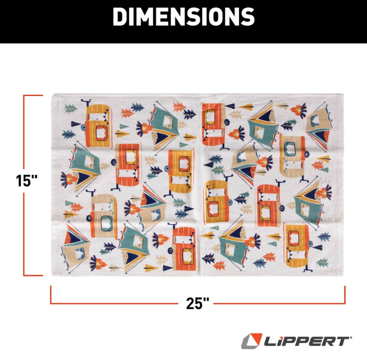 Lippert Comp Unique RV Camping Print Towel 2023051697 - Camper Kitchen Potholder SE