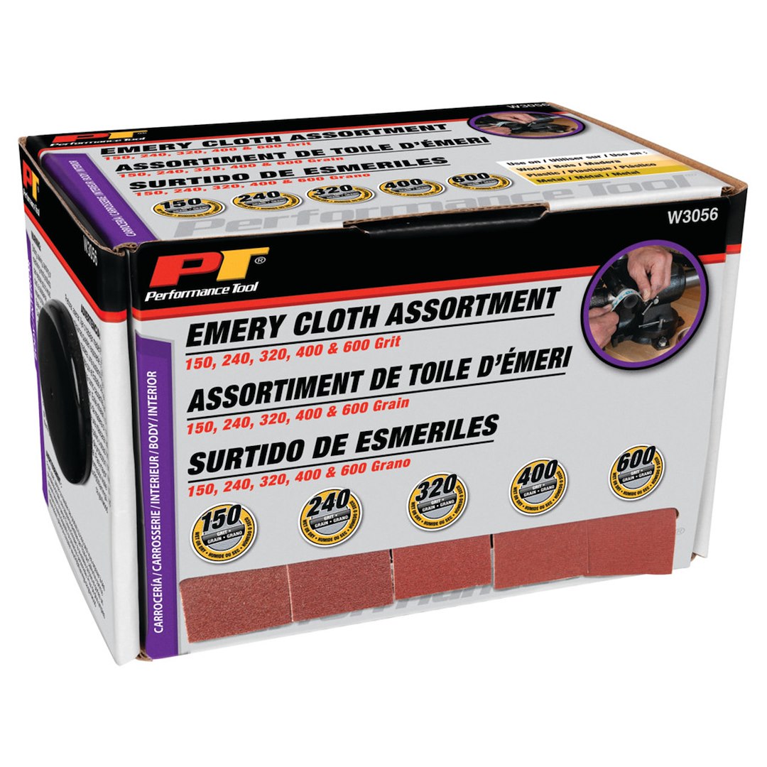 Perform Tool No Supplier Warranty Sandpaper W3056 - PC. Assorted Emery Cloth Rolls