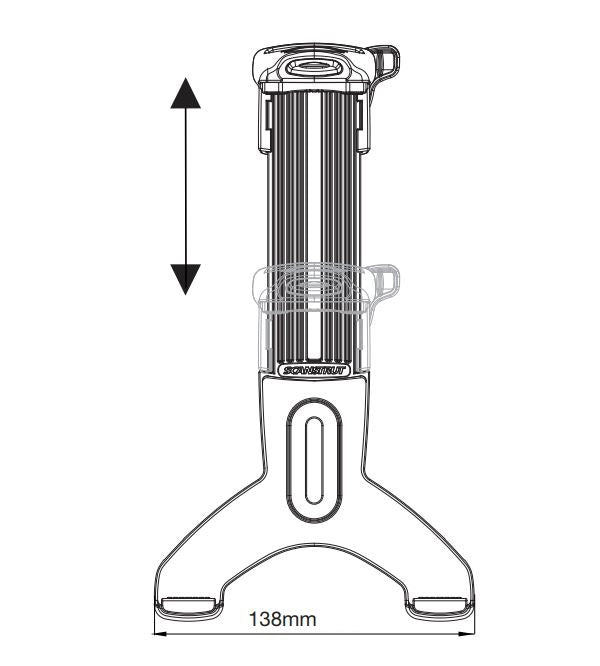 Scanstrut Fully Ratchet Adjustable Tablet Mount RL-508 - Rokk Mini Clamp