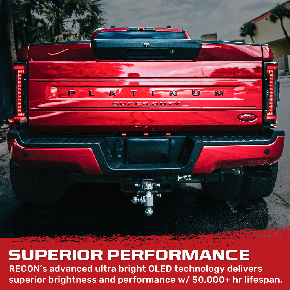 Recon Access UV Resistant Tail Light Assembly 264399BK - Ford Superduty F250 350 450 550 20