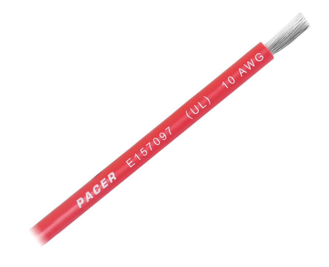 Pacer No Supplier Warranty Primary Wire WUL10RD-500 - 10 Awg UL RD TC 500FT RL