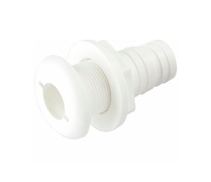 SEA DOG No Supplier Warranty Boat Drain Plug Tube 520770-1 - White Polypropylene Thru-Hull