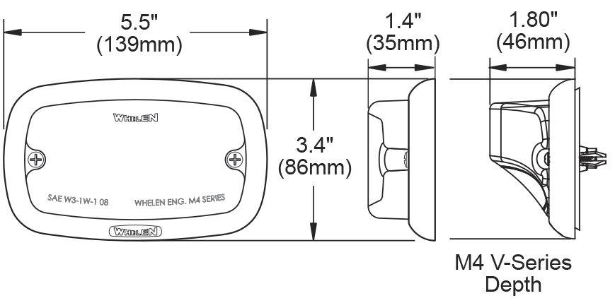 Whelen M4V2AC Warning Light