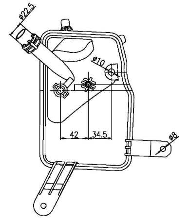 Clevite 77 Excellent Price Performance Ratio Coolant Reservoir CRT 205 000S - Expansion Tank