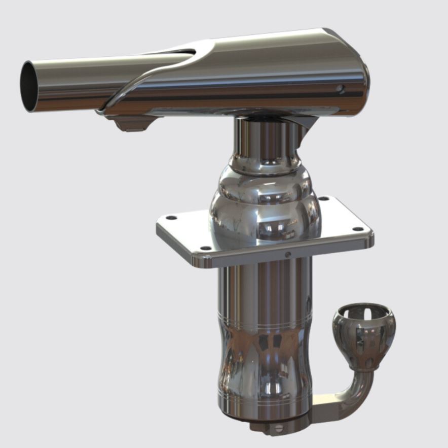 Taco Metals Unique Locking Flip Handle Fishing Outrigger Mount GS-300 - Assembly Stainless