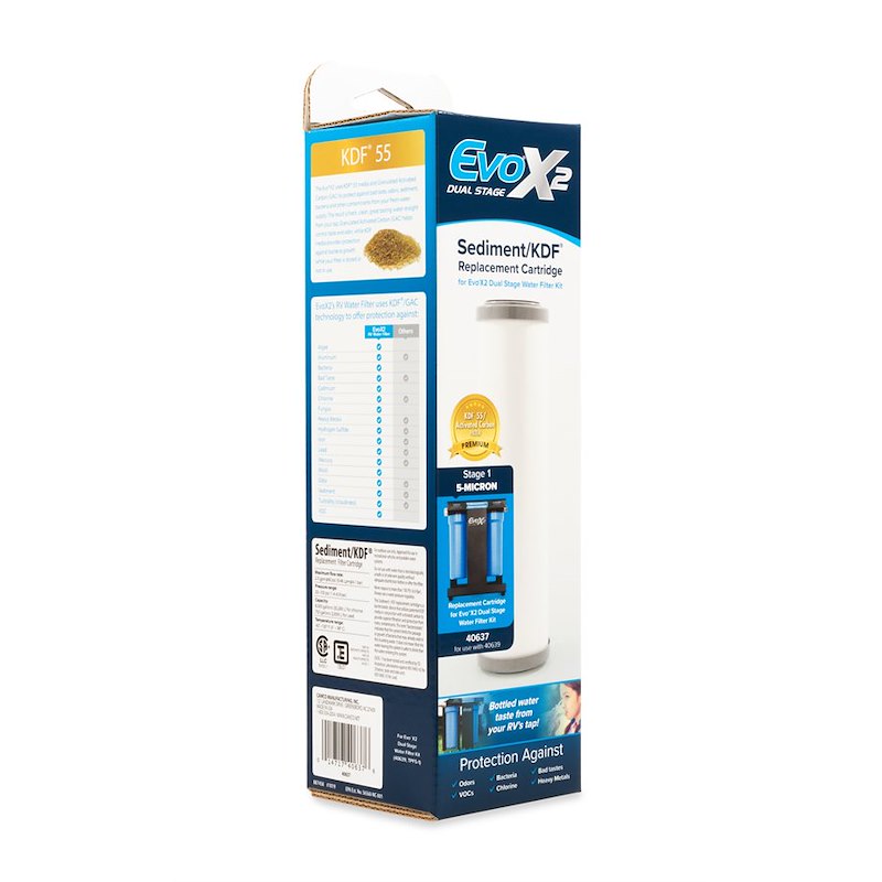 Camco Fresh Water Filter Cartridge: Camco 40637 Evo X2-Replacement Sediment Cartrid