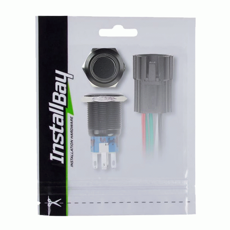 IBRBSY19 Metra 19Mm Black Round Switch W/Latch & H