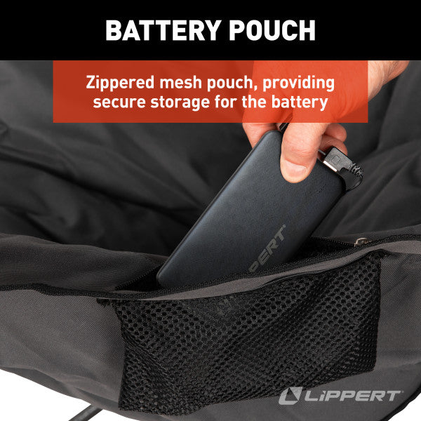 Lippert Comp Lightweight And Easy To Transport Camping Chair 2024043334 - Dark Gray Heated Camp