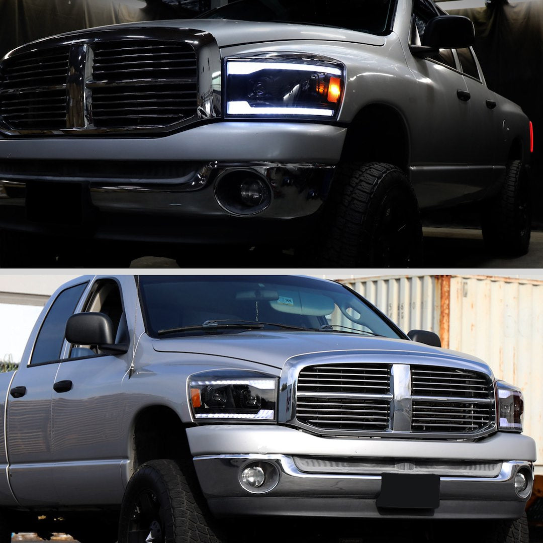 Spec-D Tunin 2LHP-RAM06JM-SQ-RS Headlight Assembly