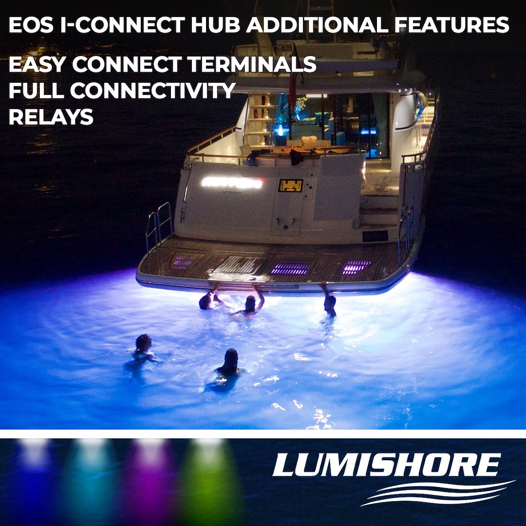 Lumishore US Built In Switching Power Relay Light Control Module 010-04357-00 - Eos I-Connect Hub Junction Box Inc